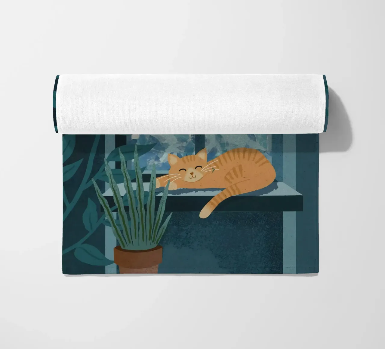 Cat on Window telo mare da cafelab