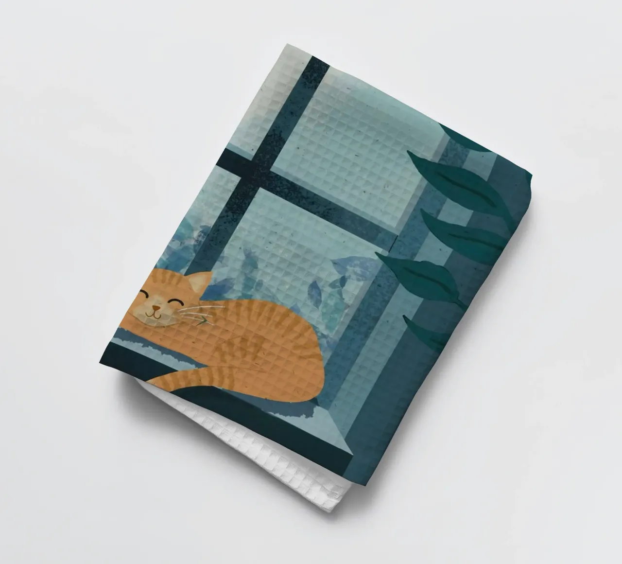 Cat on Window canovaccio da cucina da cafelab