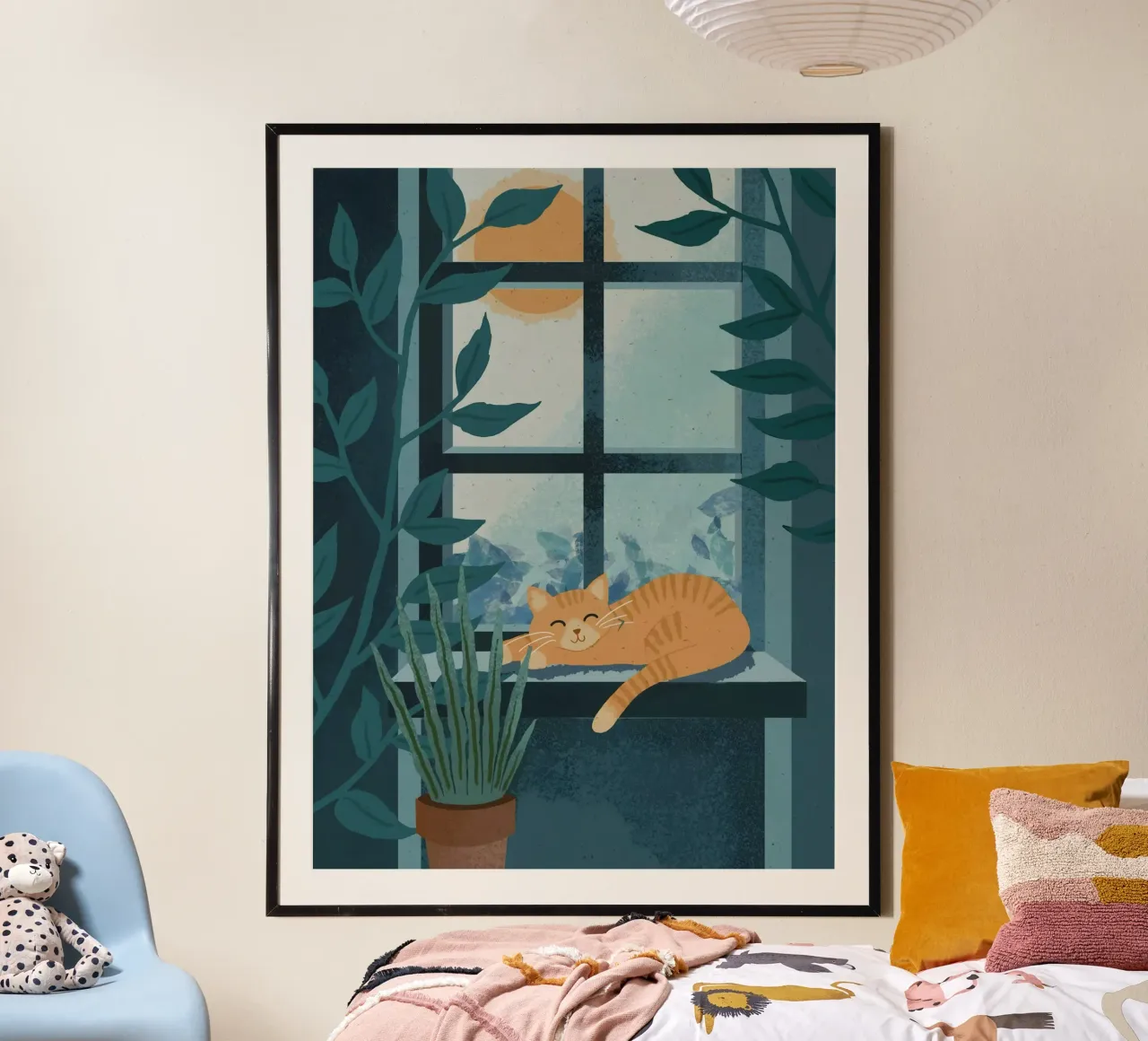 Cat on Window carta hahnemühle da cafelab