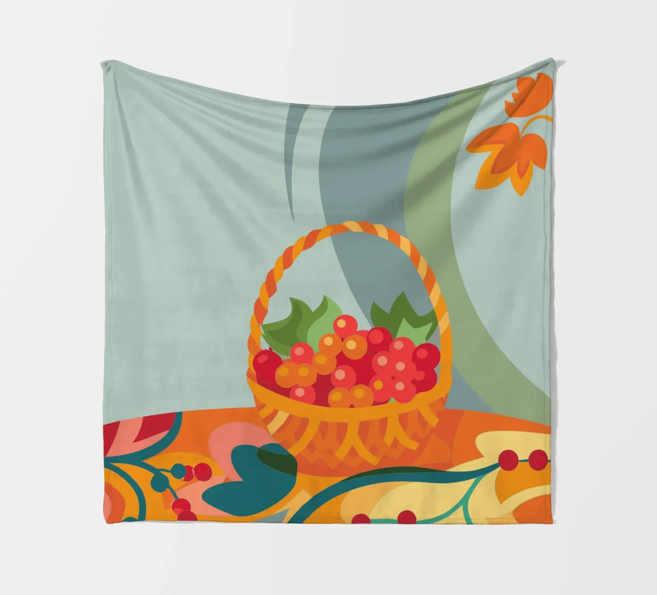Uva rossa nel cesto coperta in pile da HAPPY SHOP
