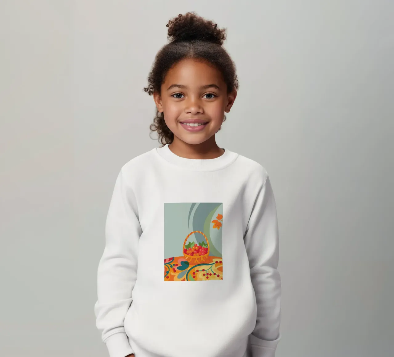 Uva rossa nel cesto felpa bambino da HAPPY SHOP