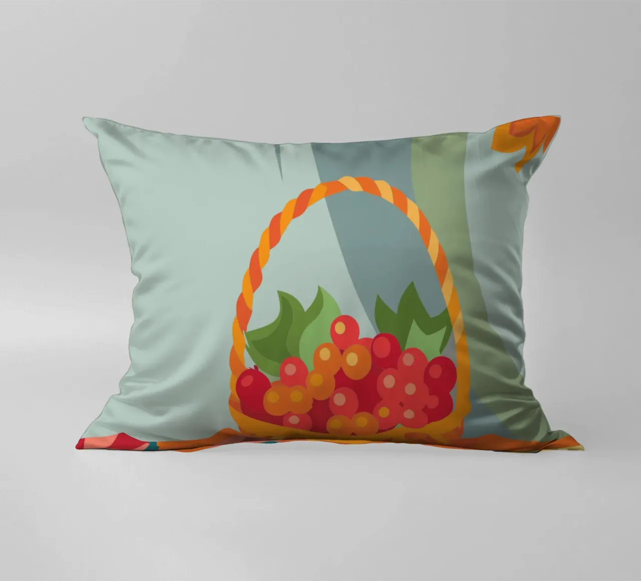 Uva rossa nel cesto cuscino da HAPPY SHOP