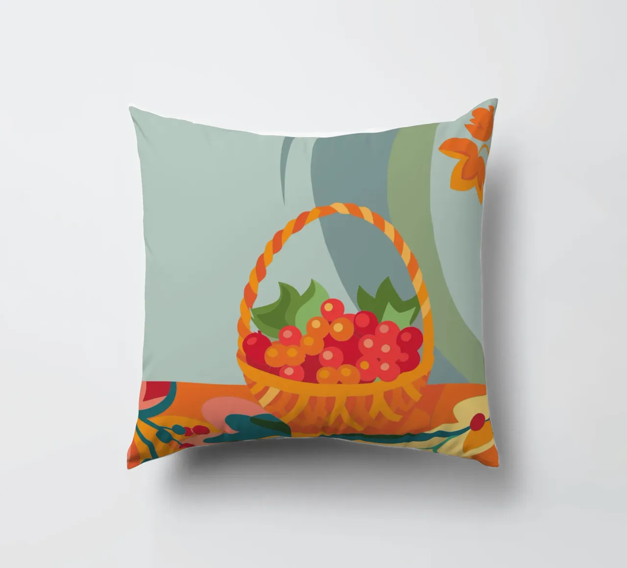 Uva rossa nel cesto cuscino da HAPPY SHOP