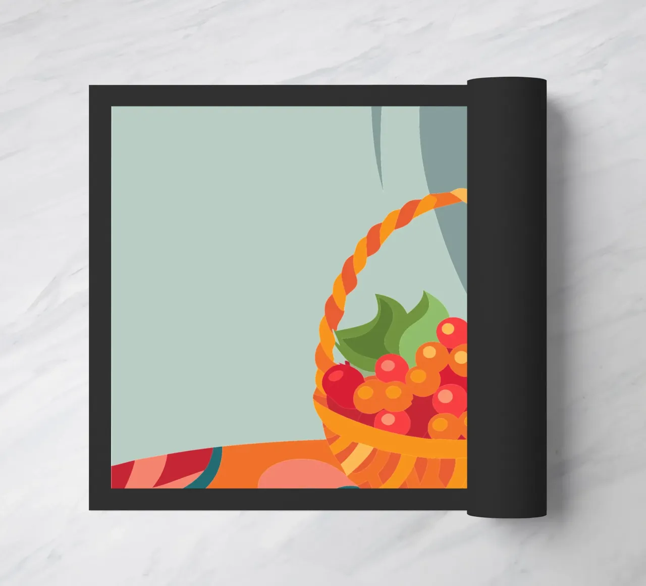 Uva rossa nel cesto zerbino da HAPPY SHOP