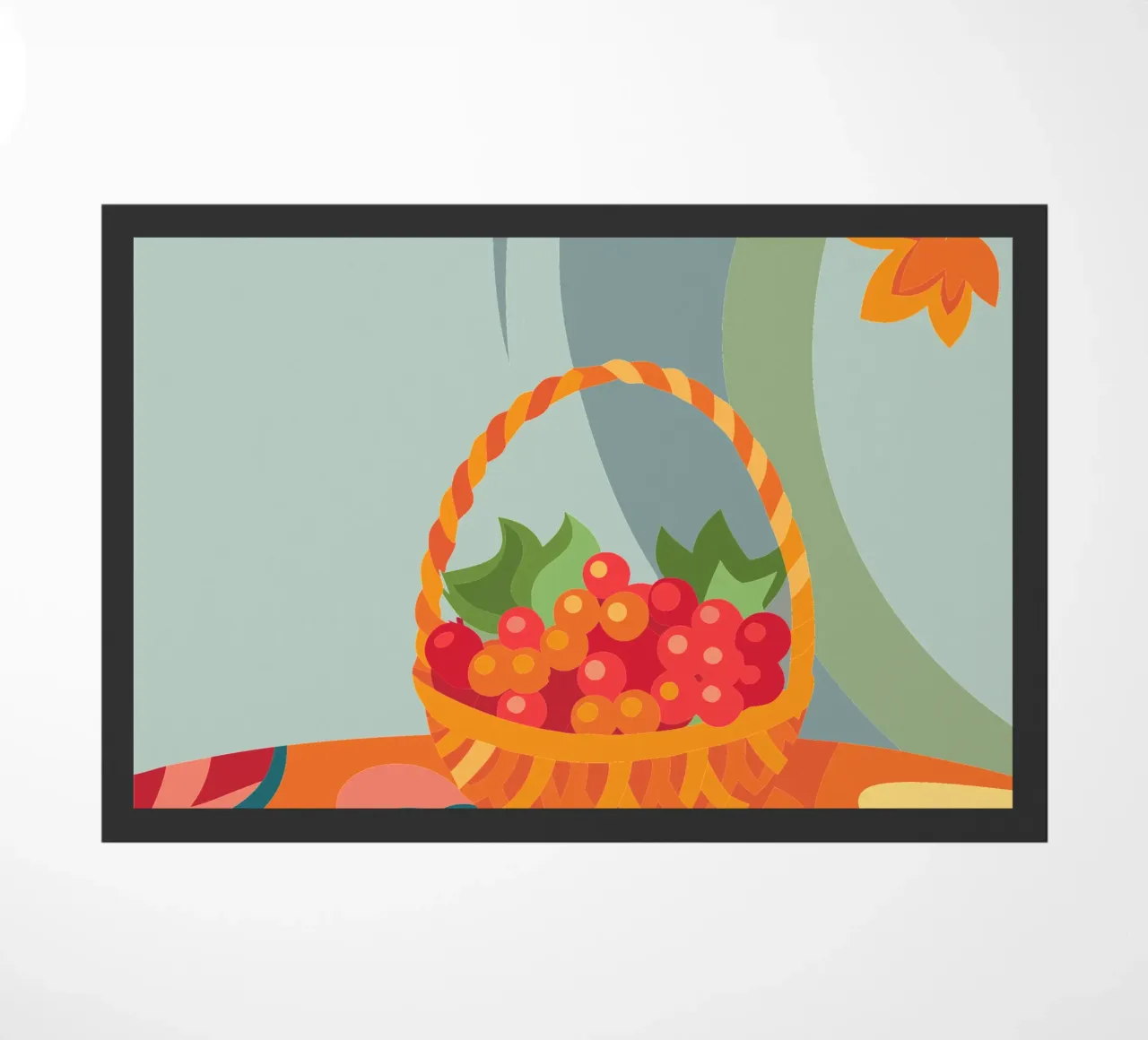 Uva rossa nel cesto zerbino da HAPPY SHOP