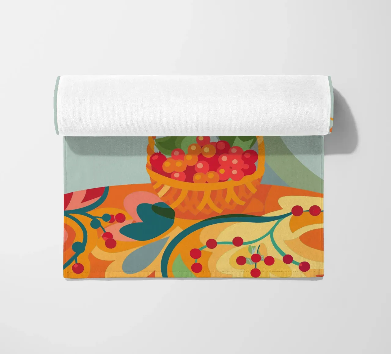 Uva rossa nel cesto telo mare da HAPPY SHOP