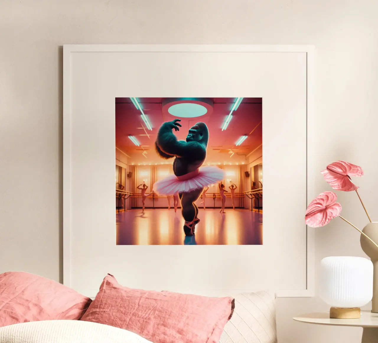 Tou-Tou poster con telaio in legno da Art Unleashed
