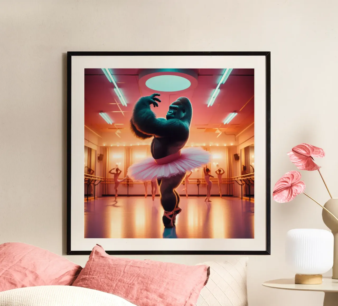 Tou-Tou poster con telaio in legno da Art Unleashed