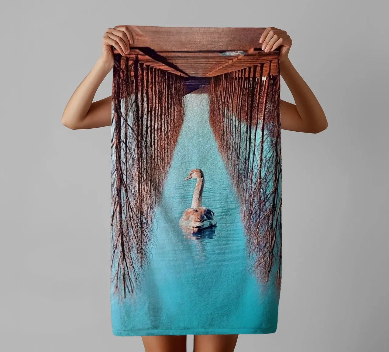 Swanomaly asciugamano da bagno da mofartmonica