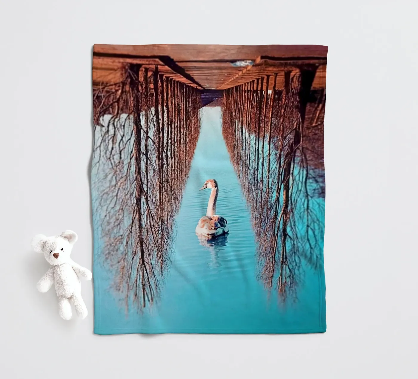 Swanomaly Fleecedecke von mofartmonica