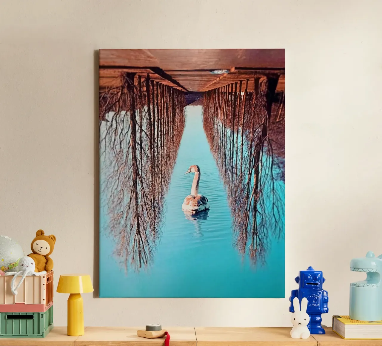 Swanomaly tela con Cornice a cassetta da mofartmonica