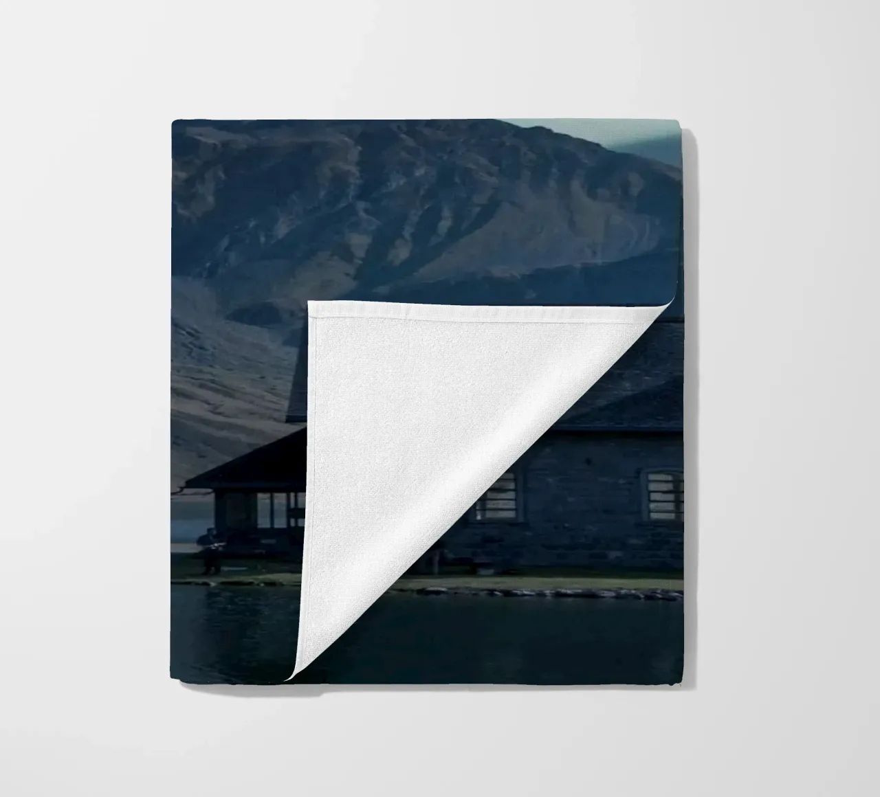 stone building sky beach towel by Histrol