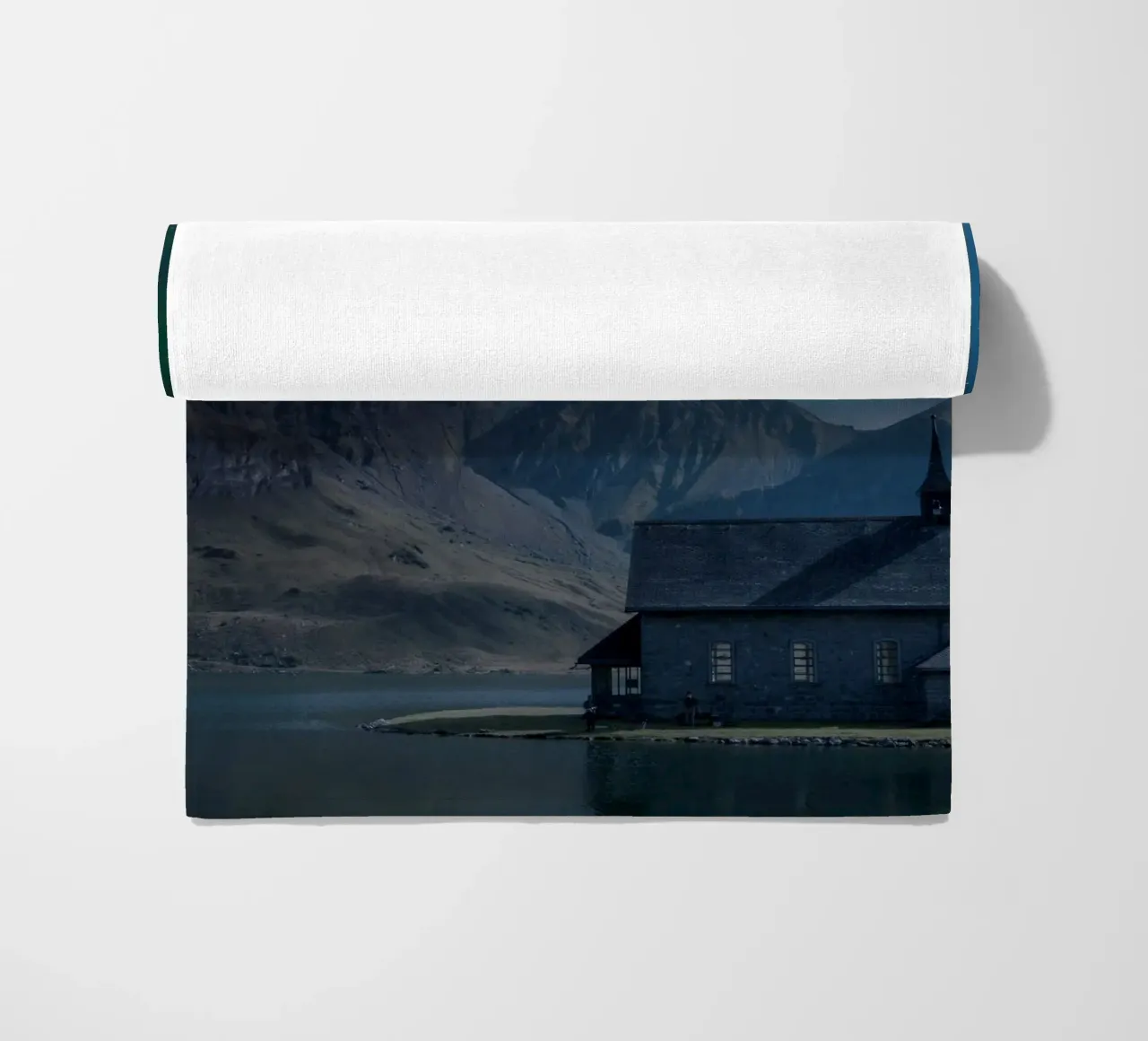 stone building sky beach towel by Histrol