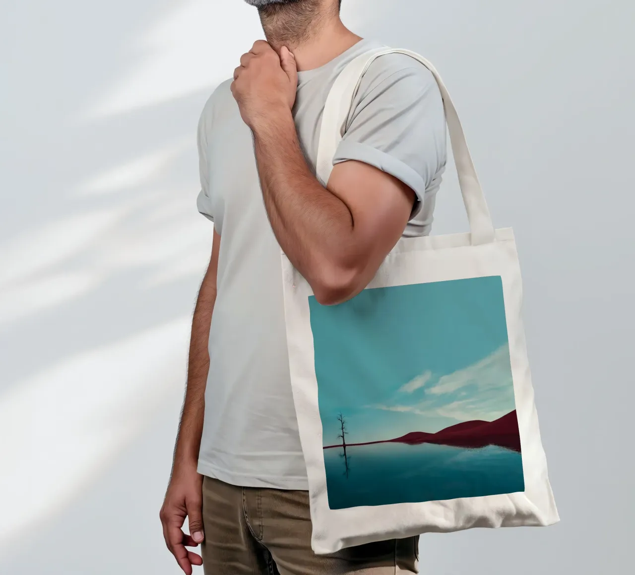 minimal calm nature tote bag by Histrol