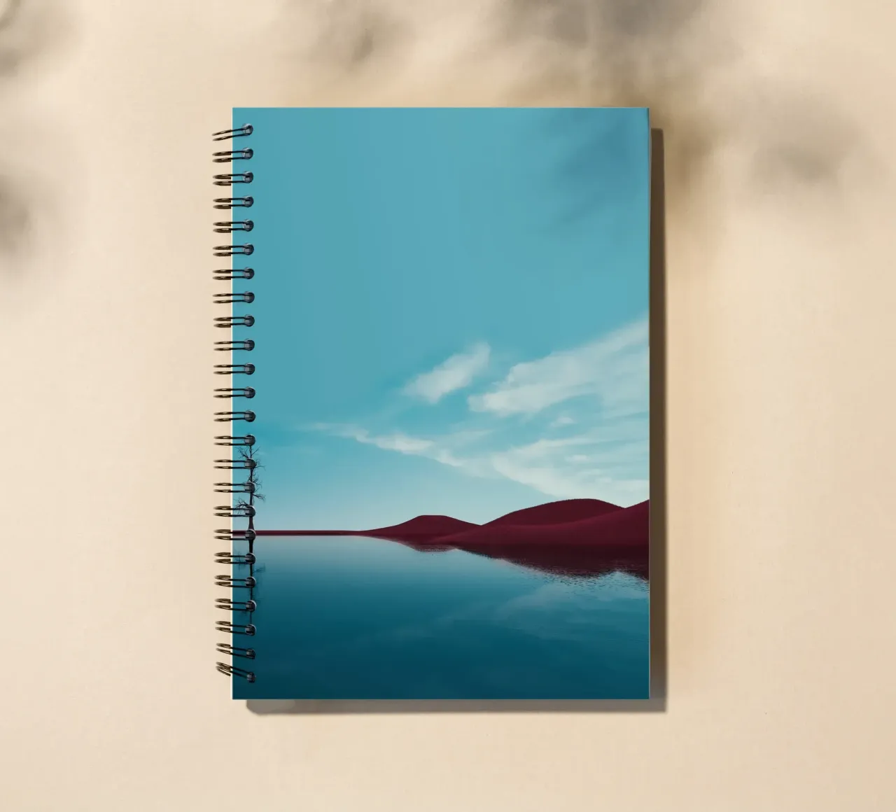 minimal calm nature spiral notebook by Histrol
