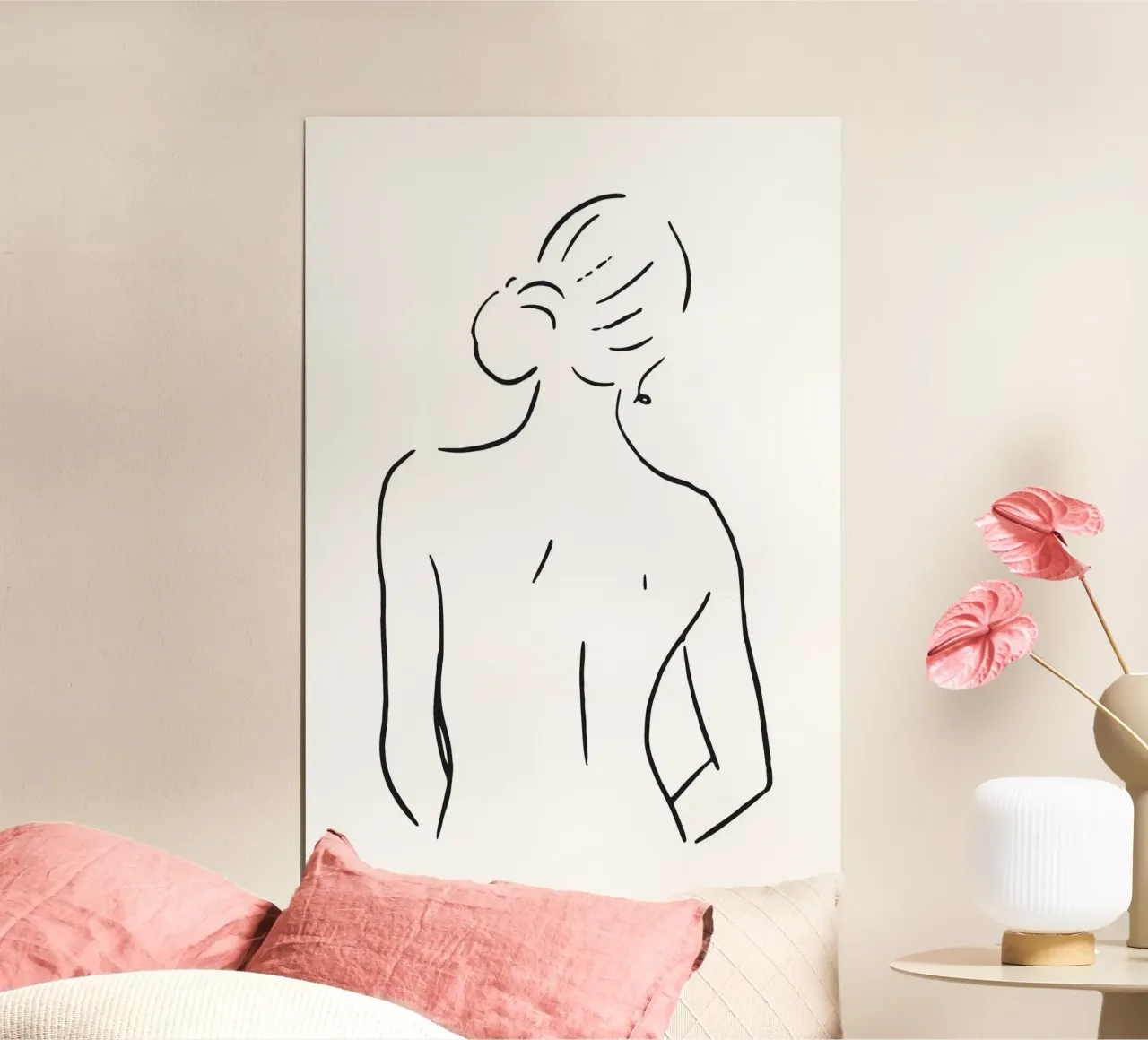 Schizzo del corpo n. 3 poster con telaio in legno da NouveauPrints
