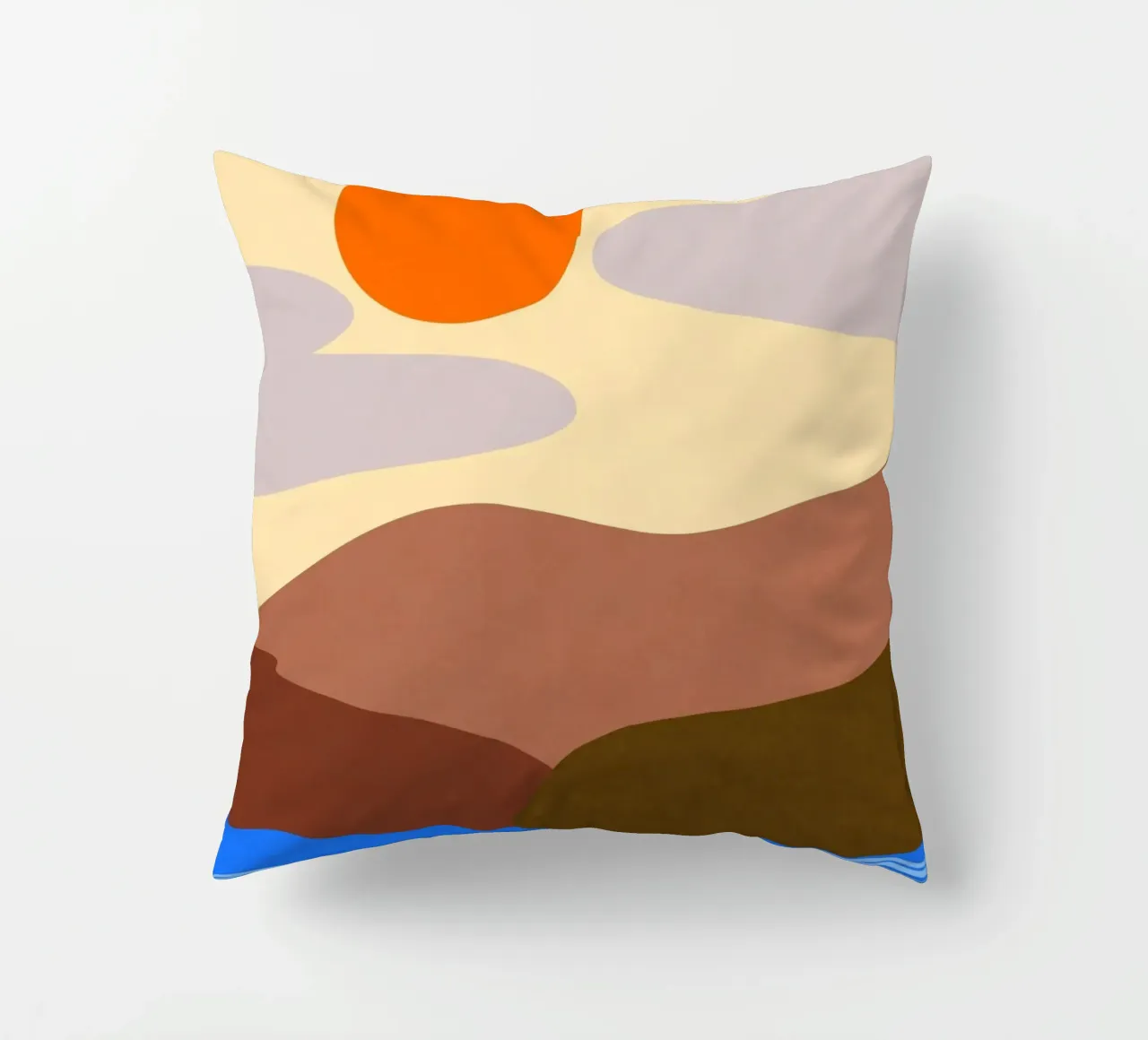 valley outdoors serene decorative cushion by Histrol