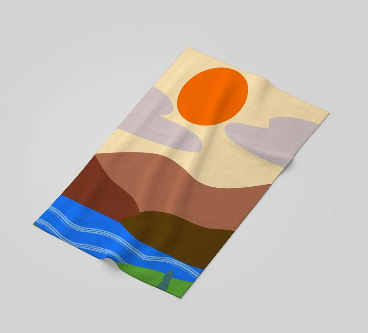 valley outdoors serene beach towel by Histrol