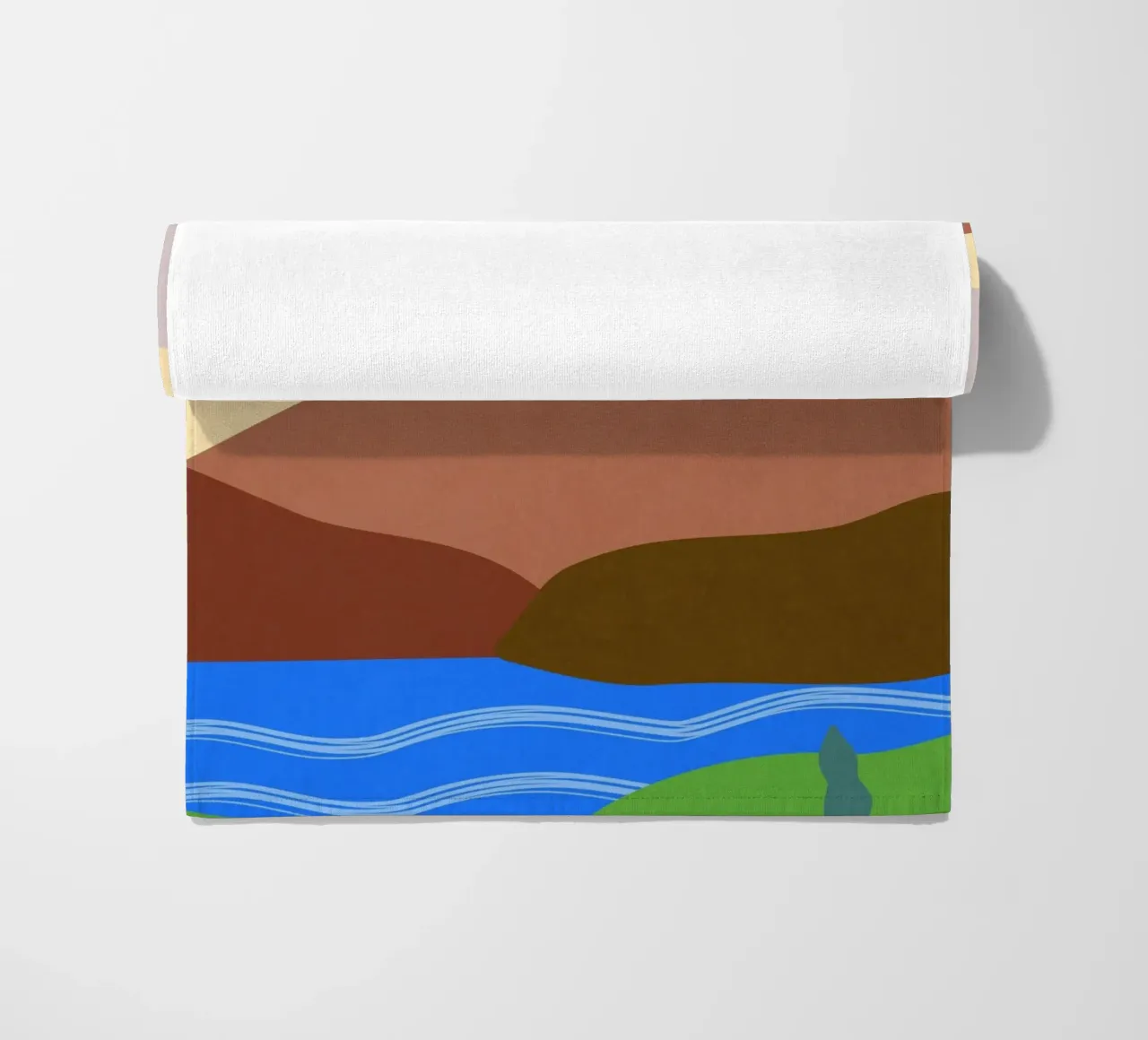 valley outdoors serene beach towel by Histrol