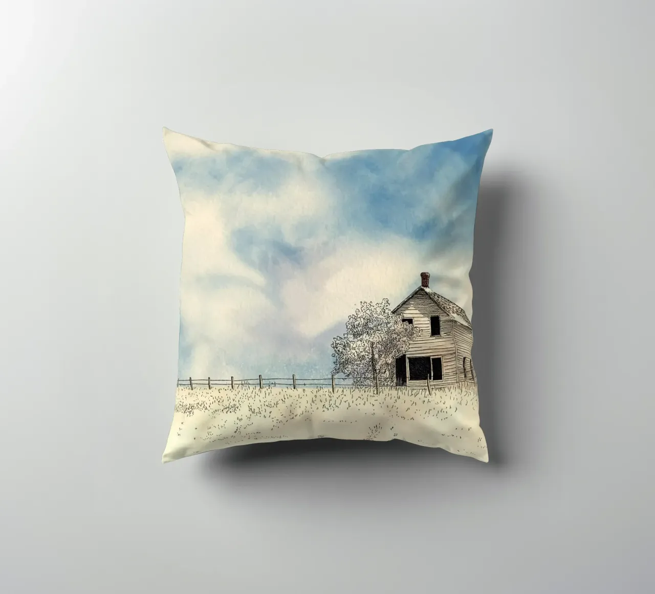 siding blue sky decorative cushion by Histrol