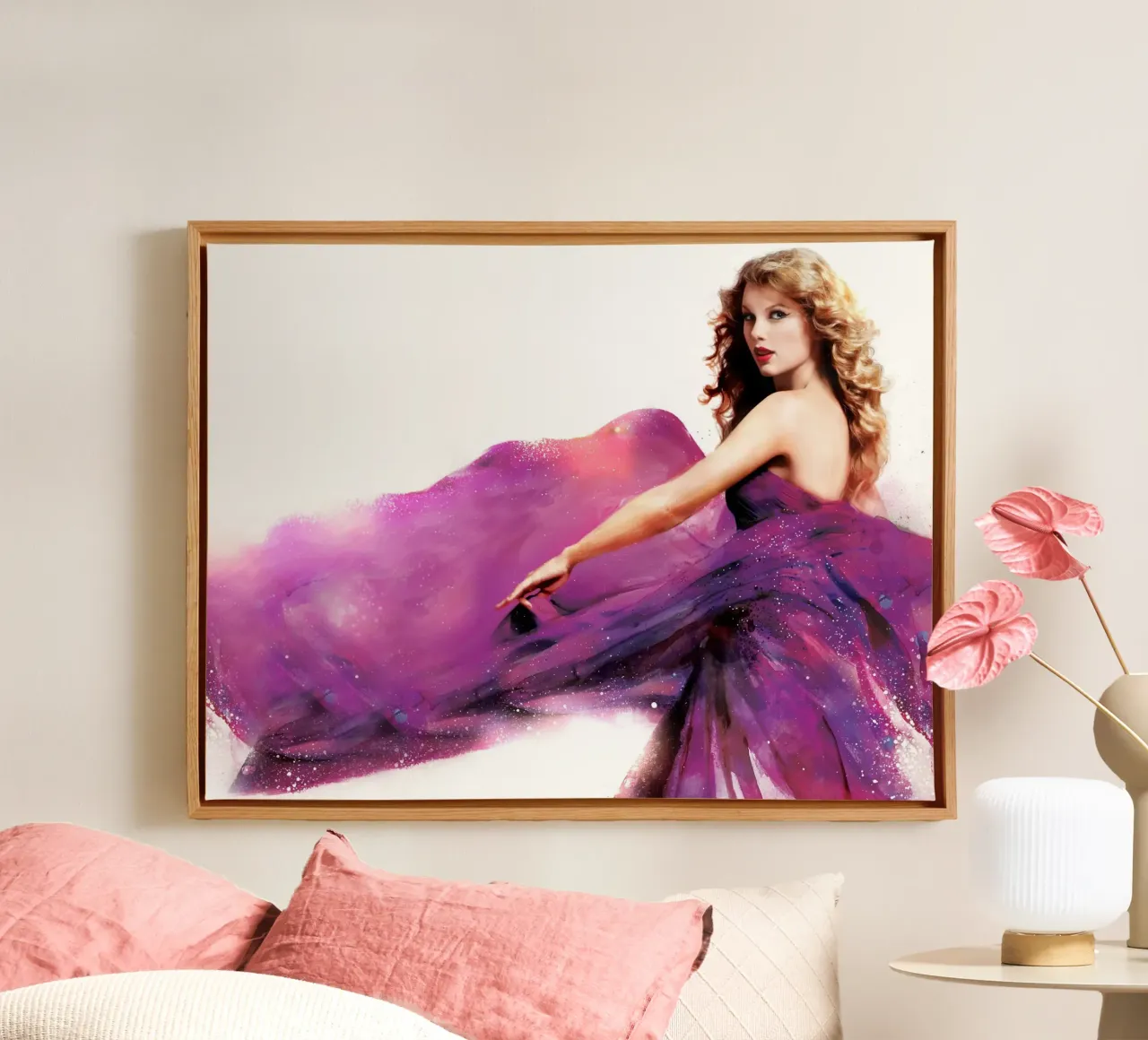 Taylor swift tela con Cornice a cassetta da Musadad Shop