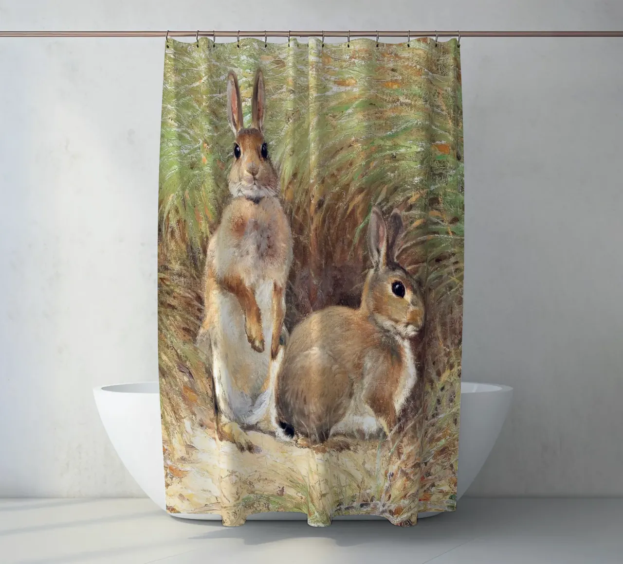 Rabbits tenda da doccia da apoloprints