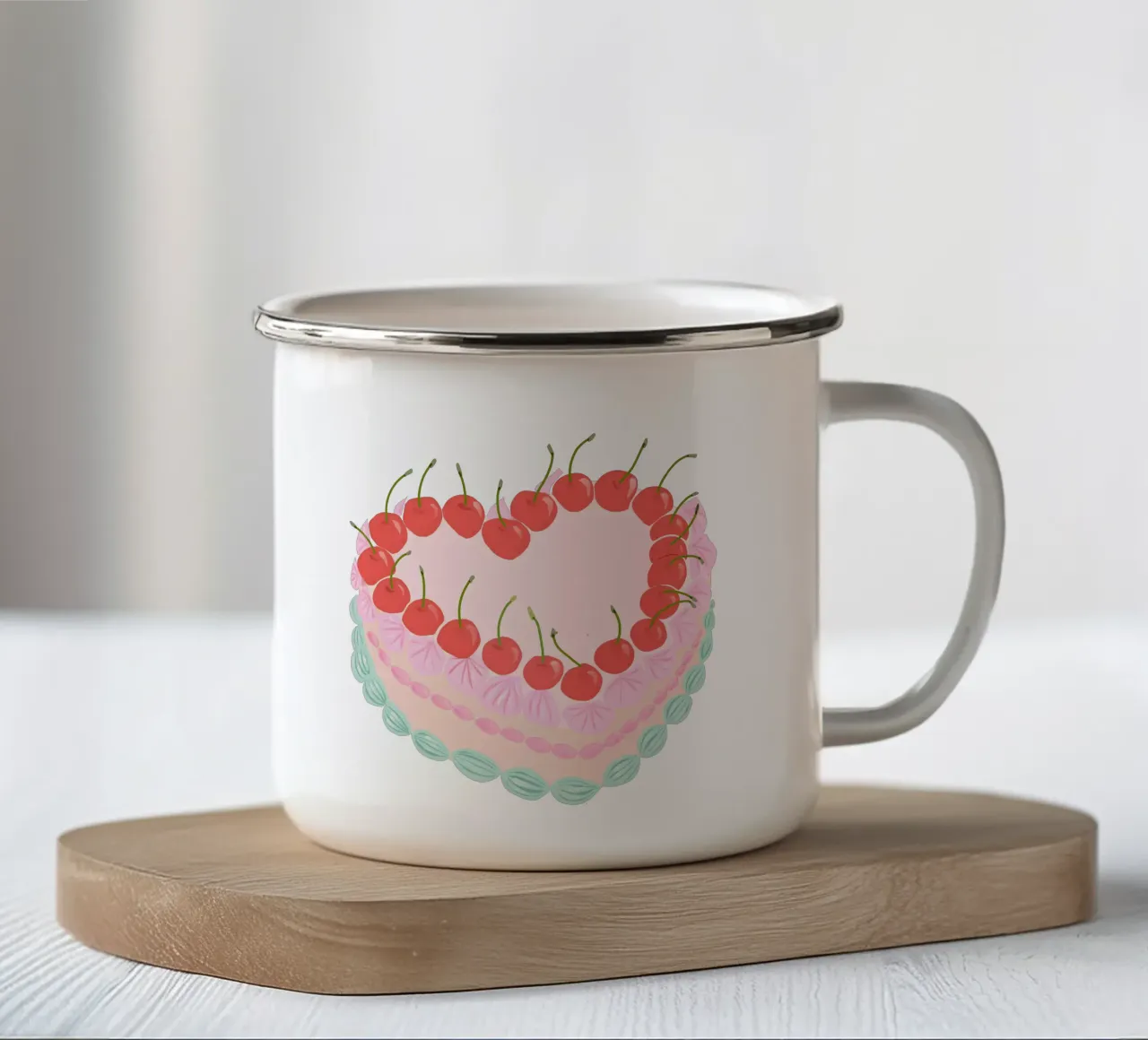 Torta preppy tazza in smalto da cafelab