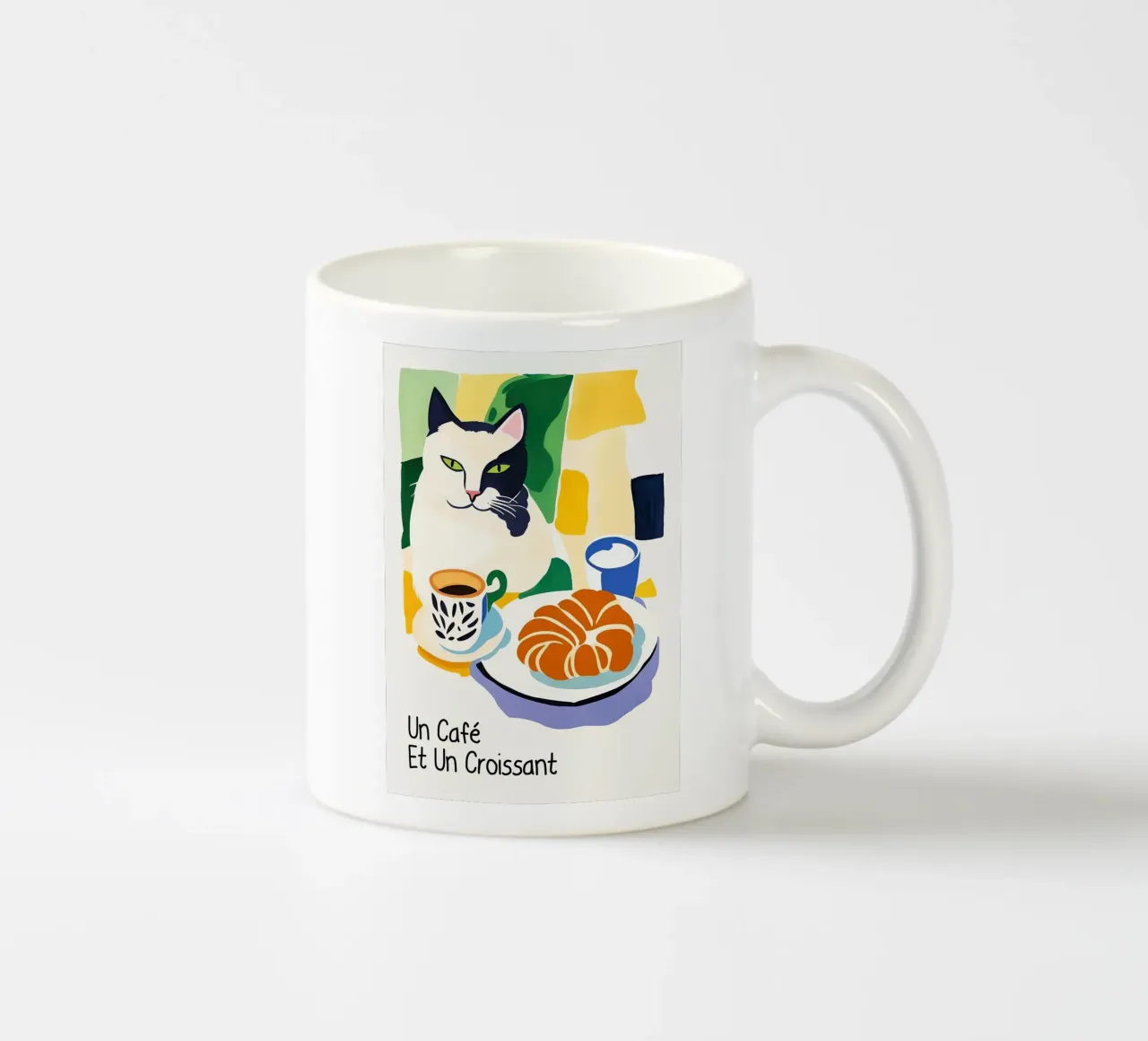 Französisches Frühstück Keramik Tasse von Arjun