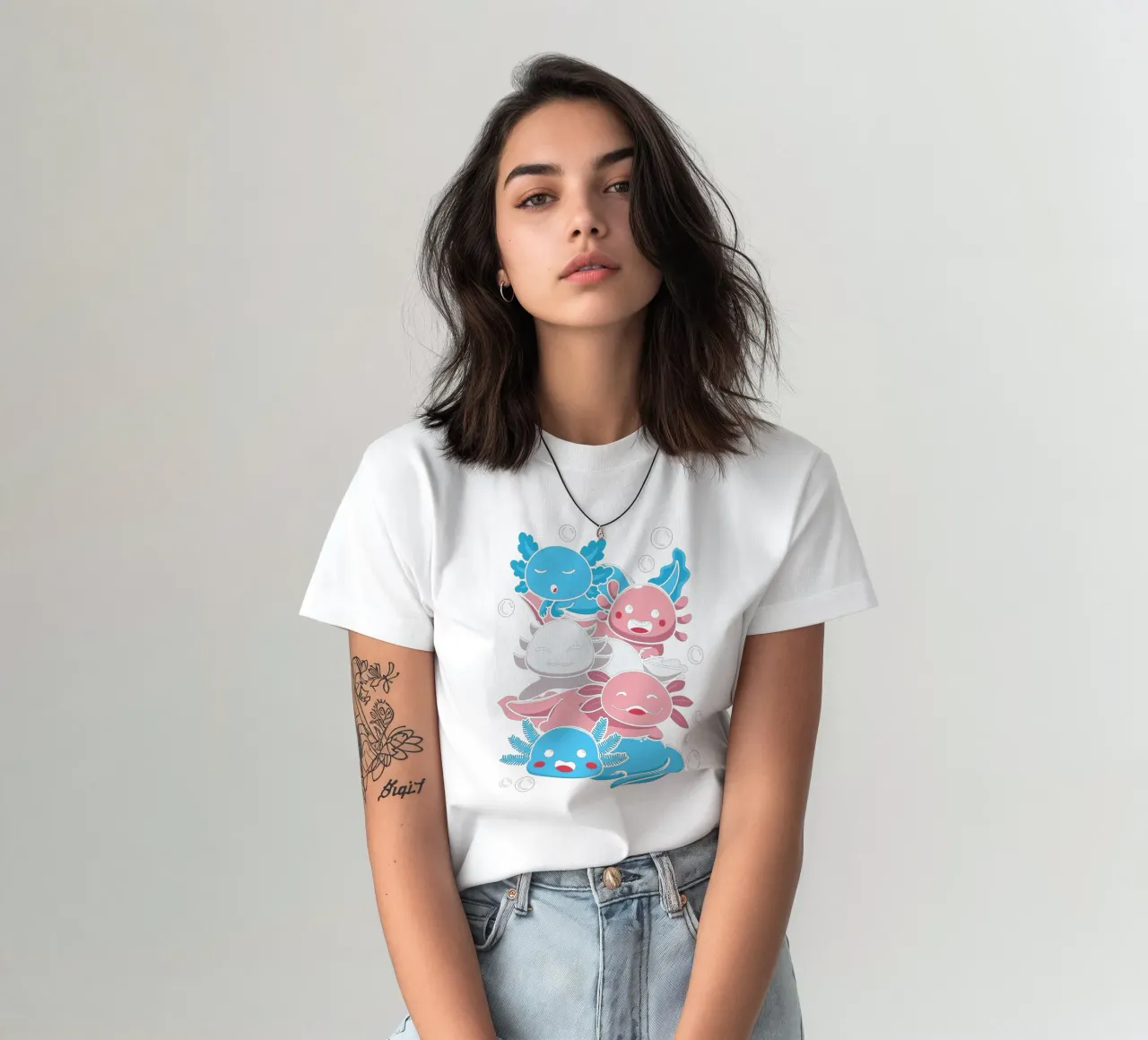 Playful axolotls t-shirt da edsonramosart
