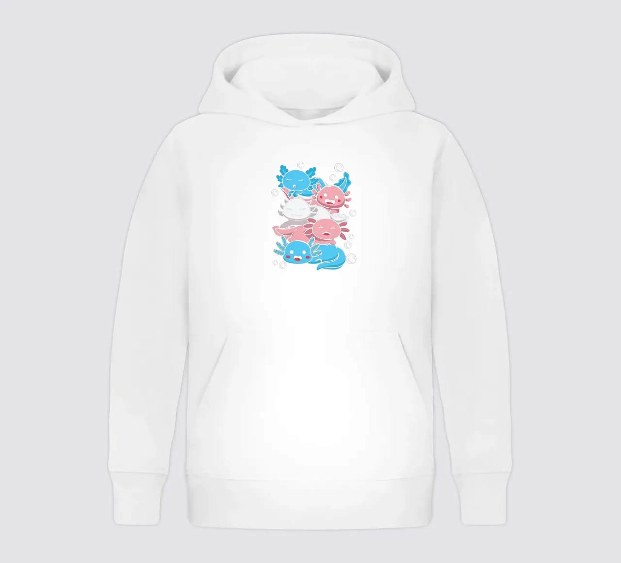 Playful axolotls felpa bambino con cappuccio da edsonramosart