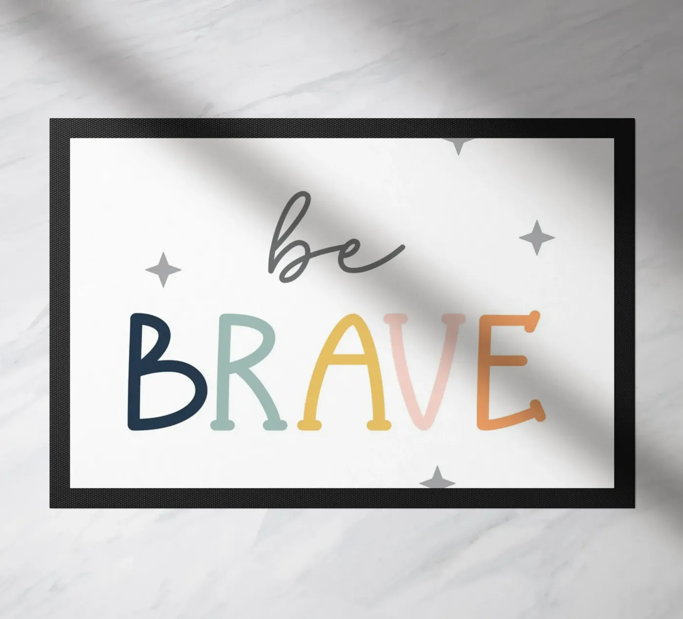 be brave doormat by vintageshop