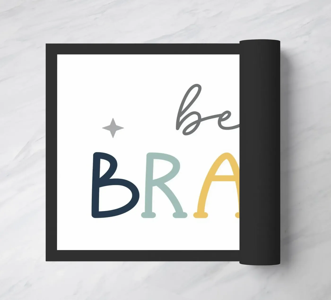 be brave doormat by vintageshop