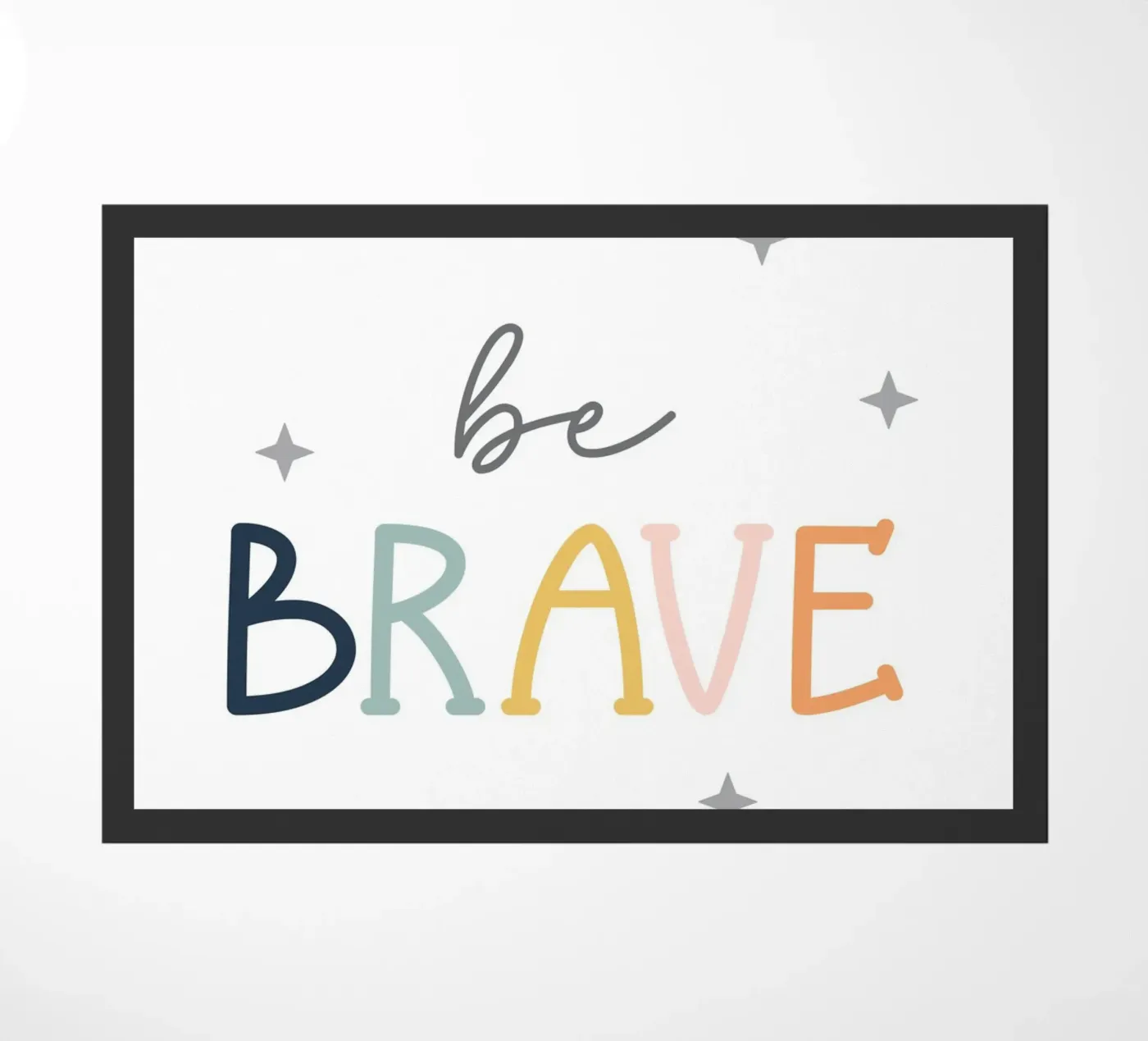 be brave doormat by vintageshop