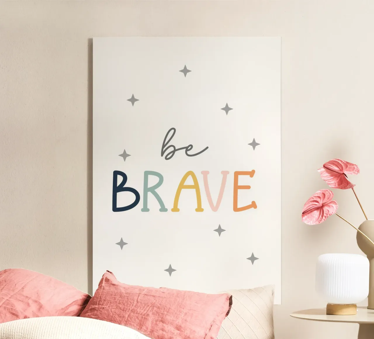 be brave acrylic glass by vintageshop