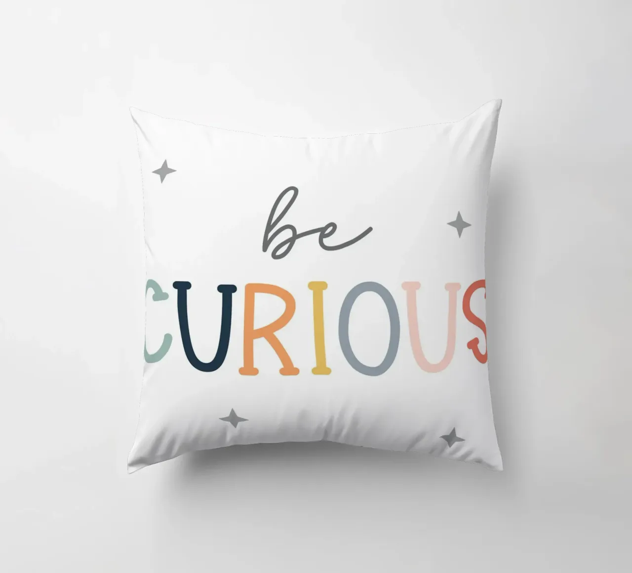 Be curious decorative cushion by vintageshop