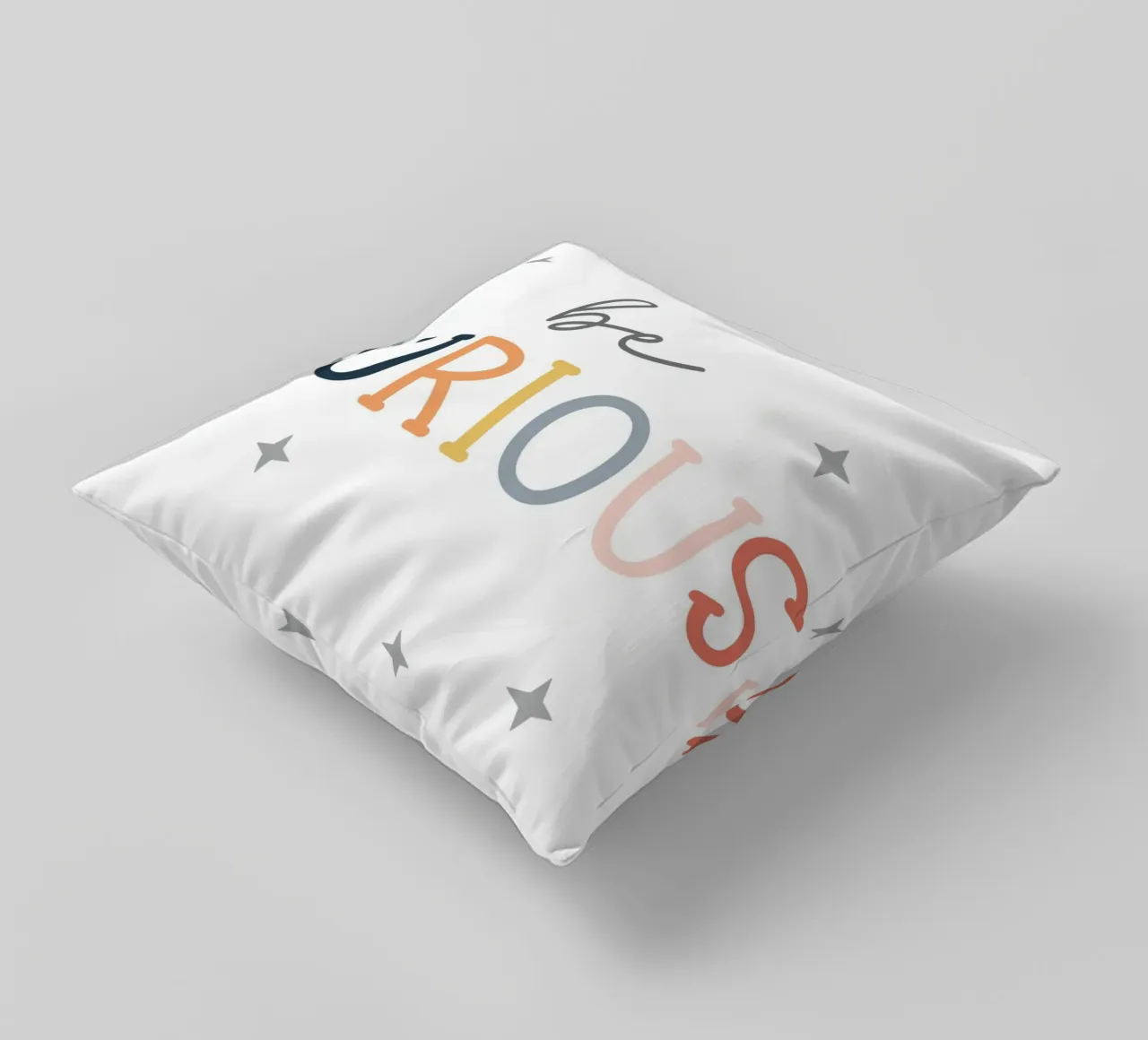 Be curious decorative cushion by vintageshop