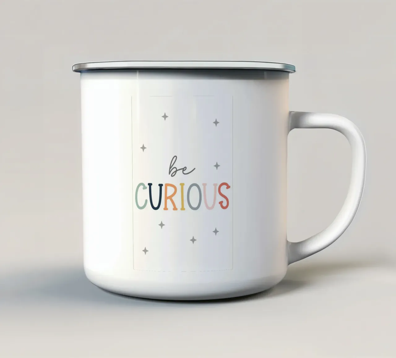 Be curious tazza in smalto da vintageshop