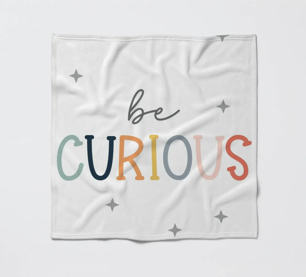 Be curious fleece blanket by vintageshop