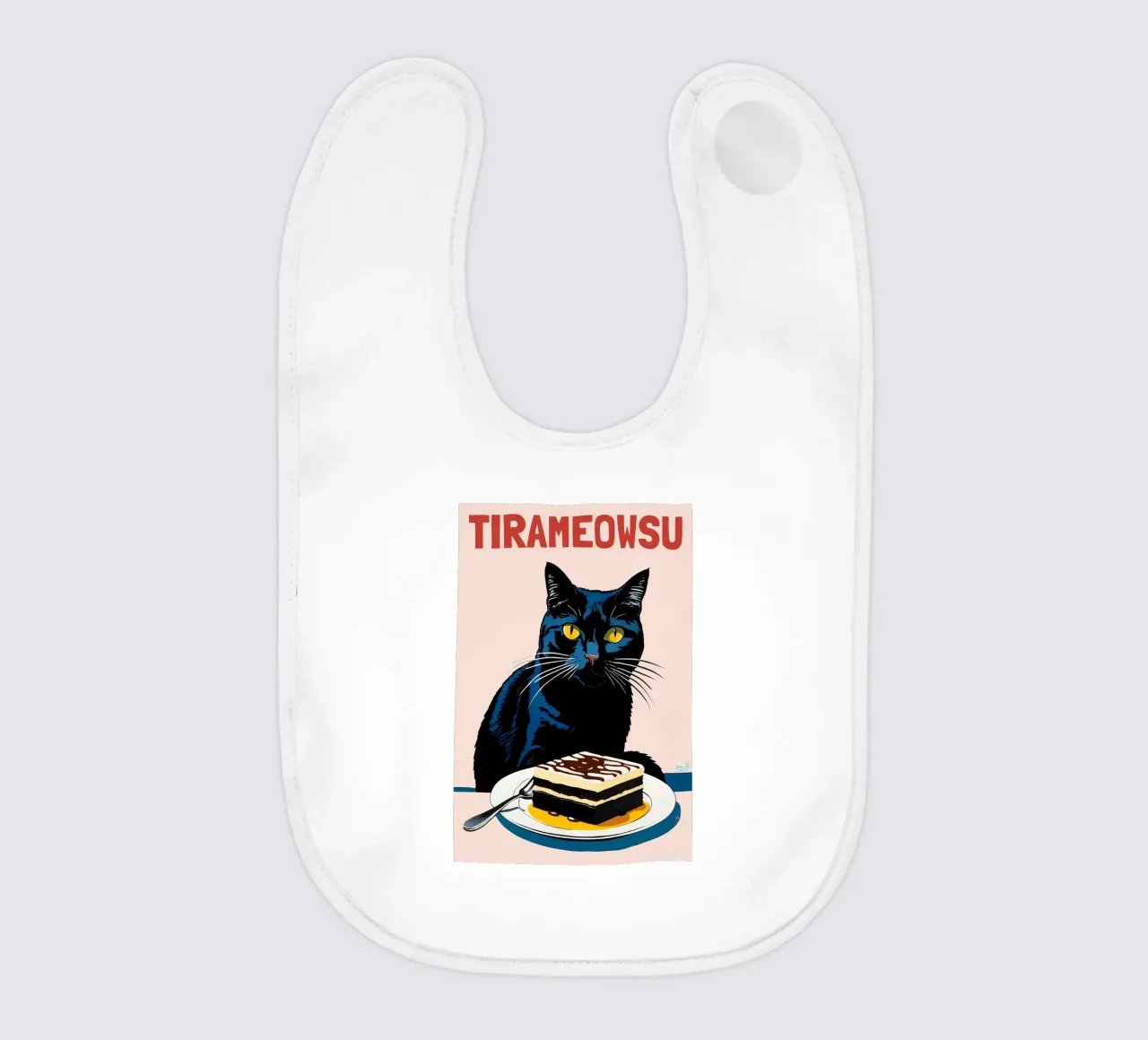 Black Cat baby bib by Arjun
