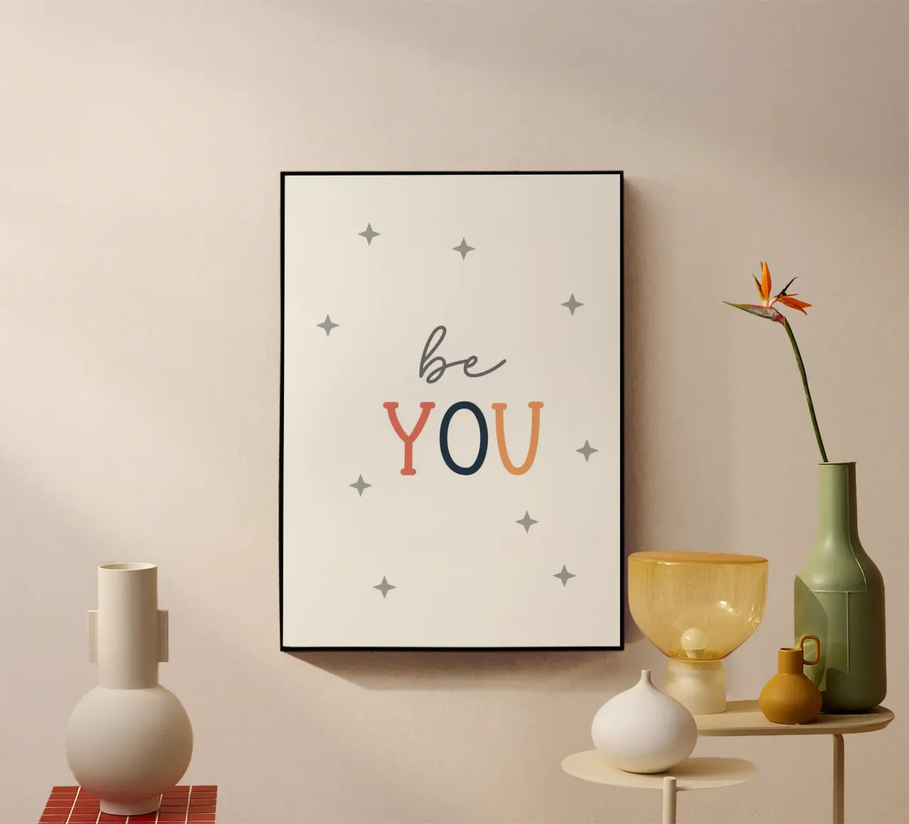 be you acrylic glass by vintageshop