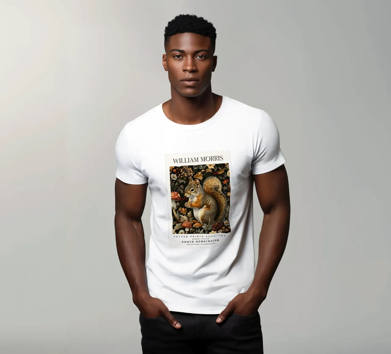 simpatico scoiattolo con fiori t-shirt da Ropech Shop