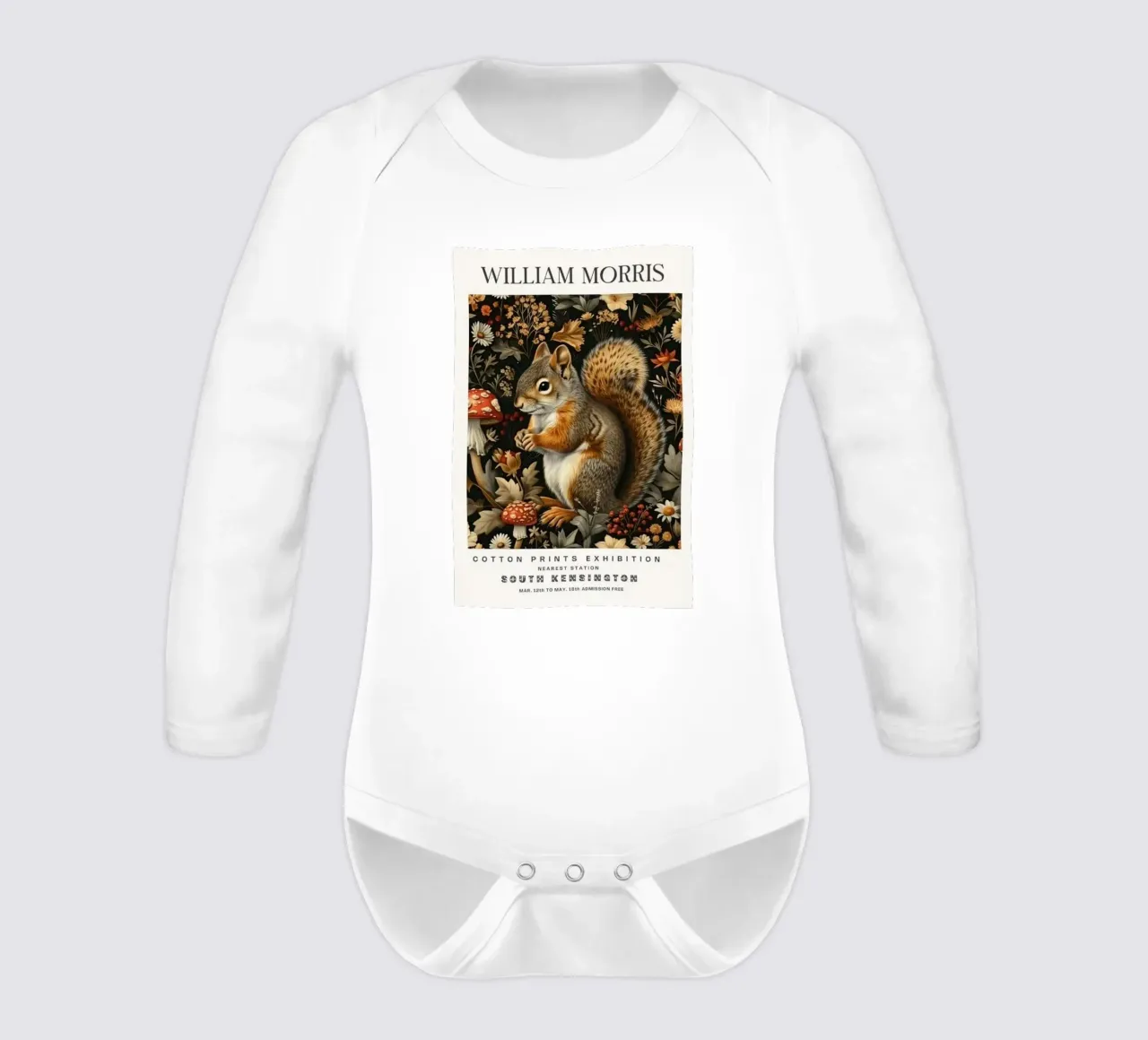 simpatico scoiattolo con fiori body neonato maniche lunghe da Ropech Shop