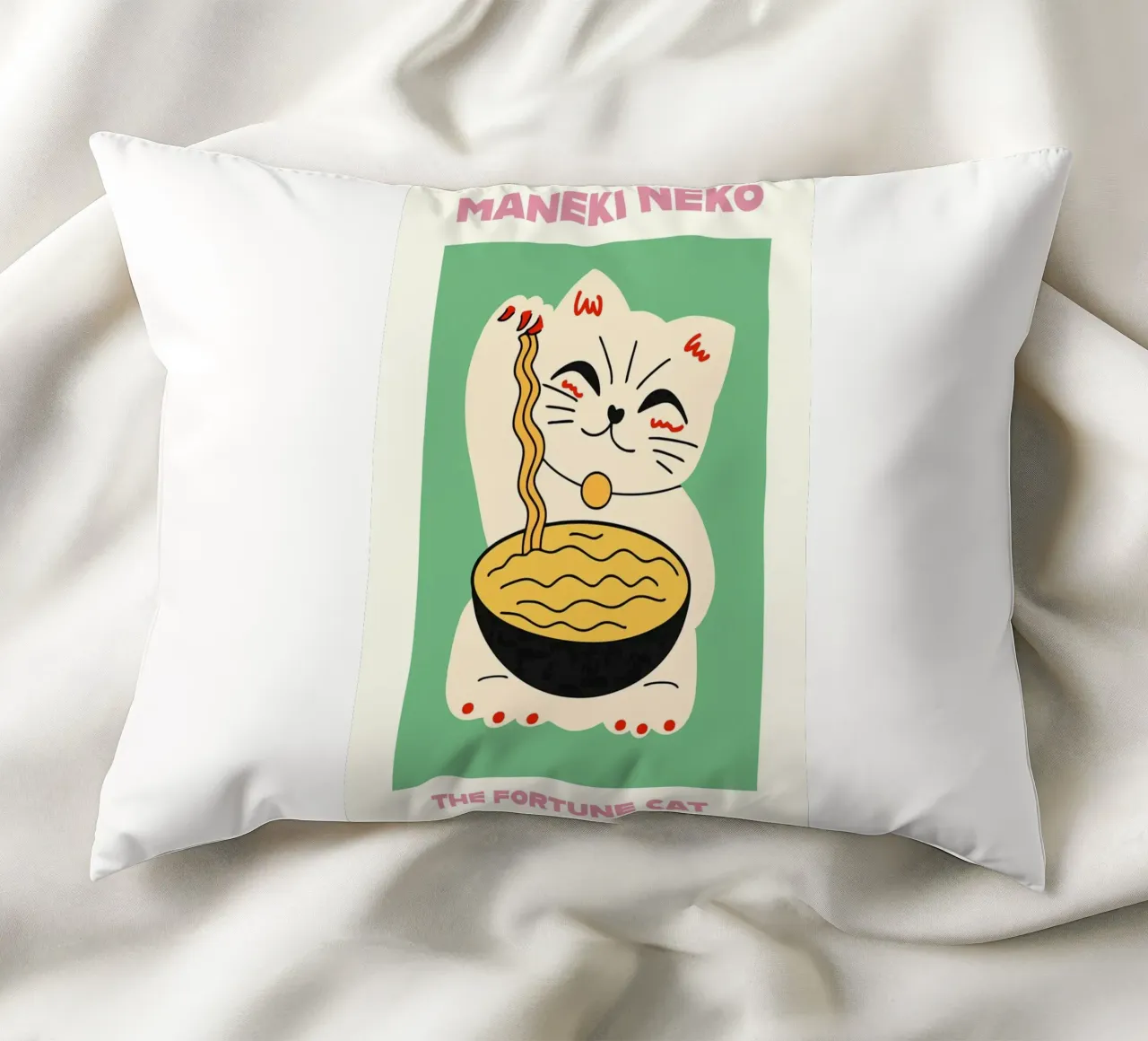 Maneki Neko cuscino da INKFADE.CO
