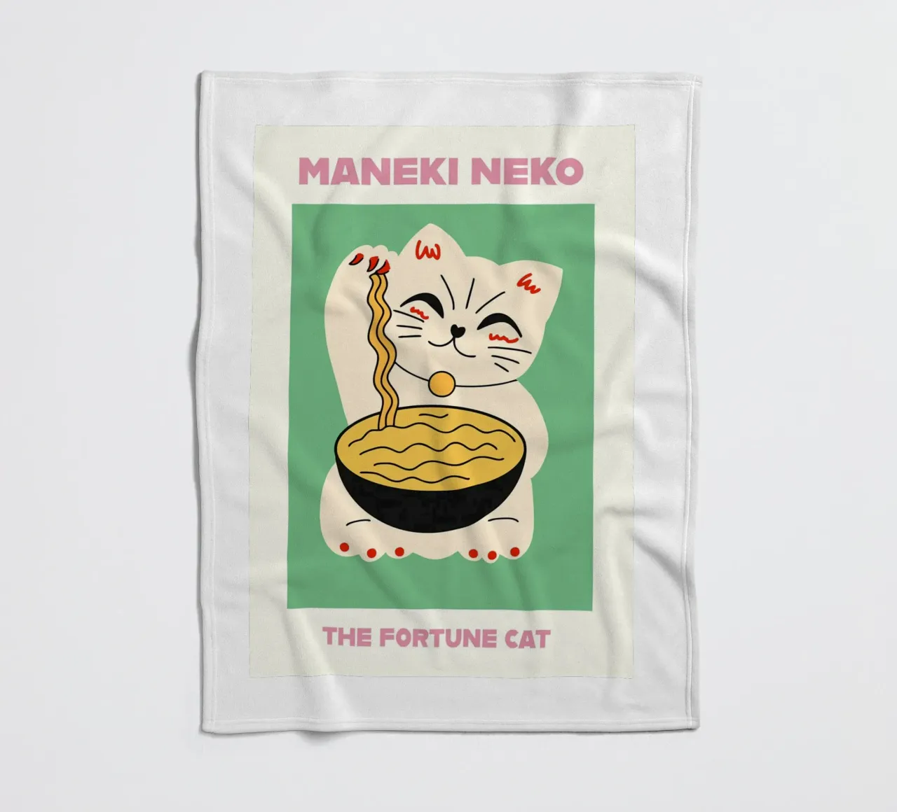 Maneki Neko coperta in pile da INKFADE.CO