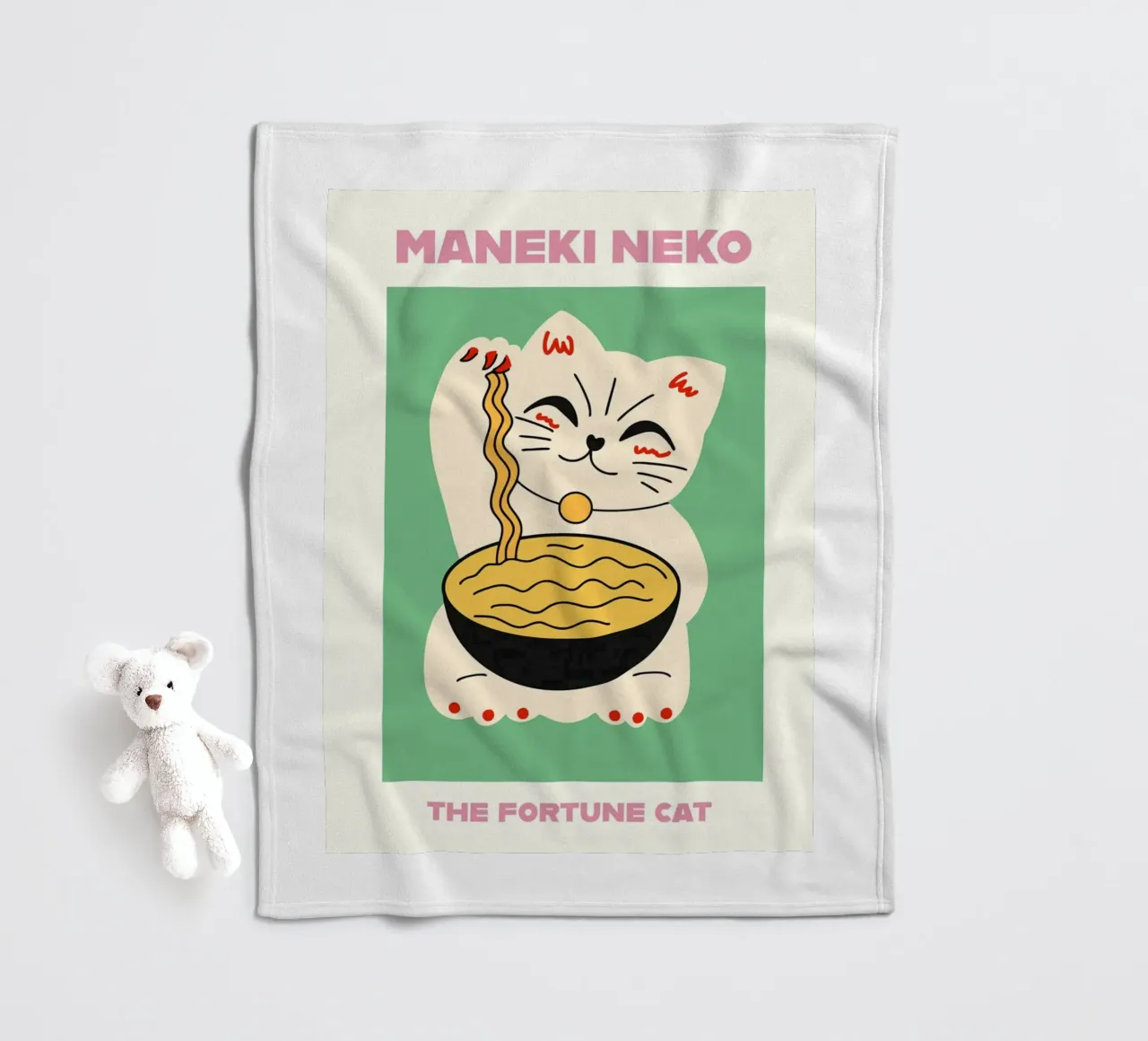 Maneki Neko coperta in pile da INKFADE.CO