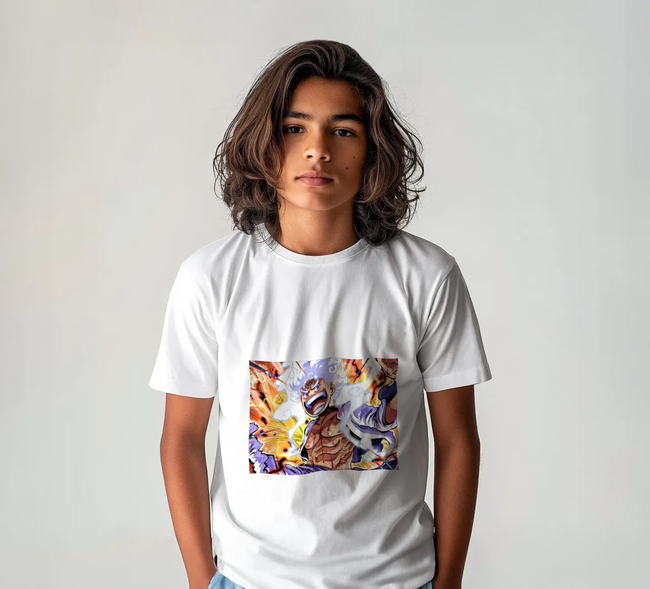 Monkey D Luffy gear five t-shirt bambini da Musadad Shop