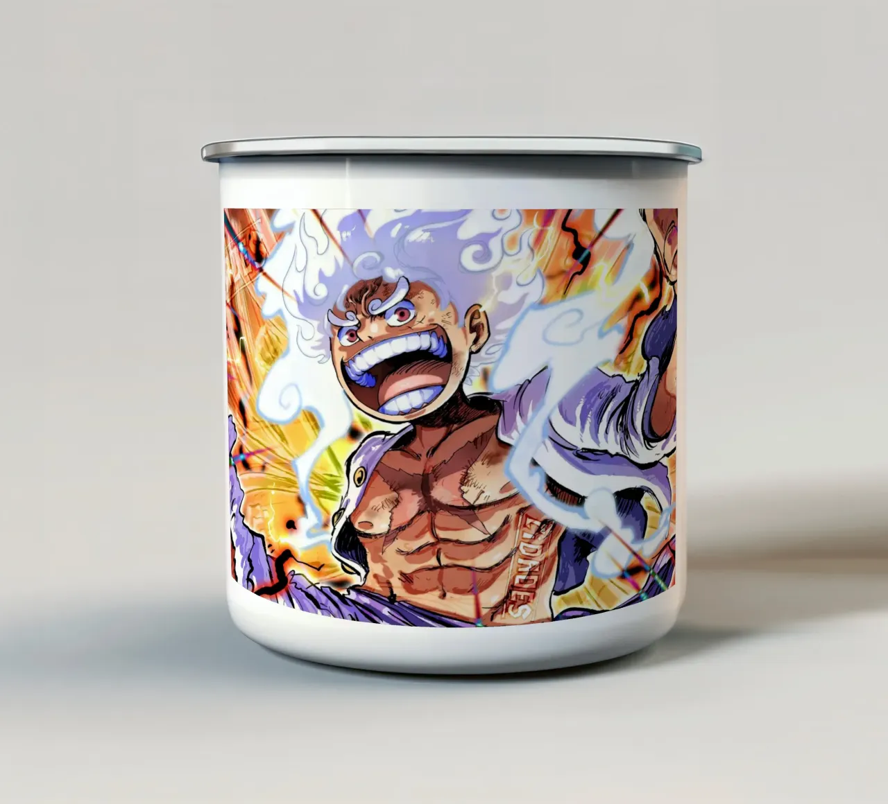 Monkey D Luffy gear five tazza in smalto da Musadad Shop