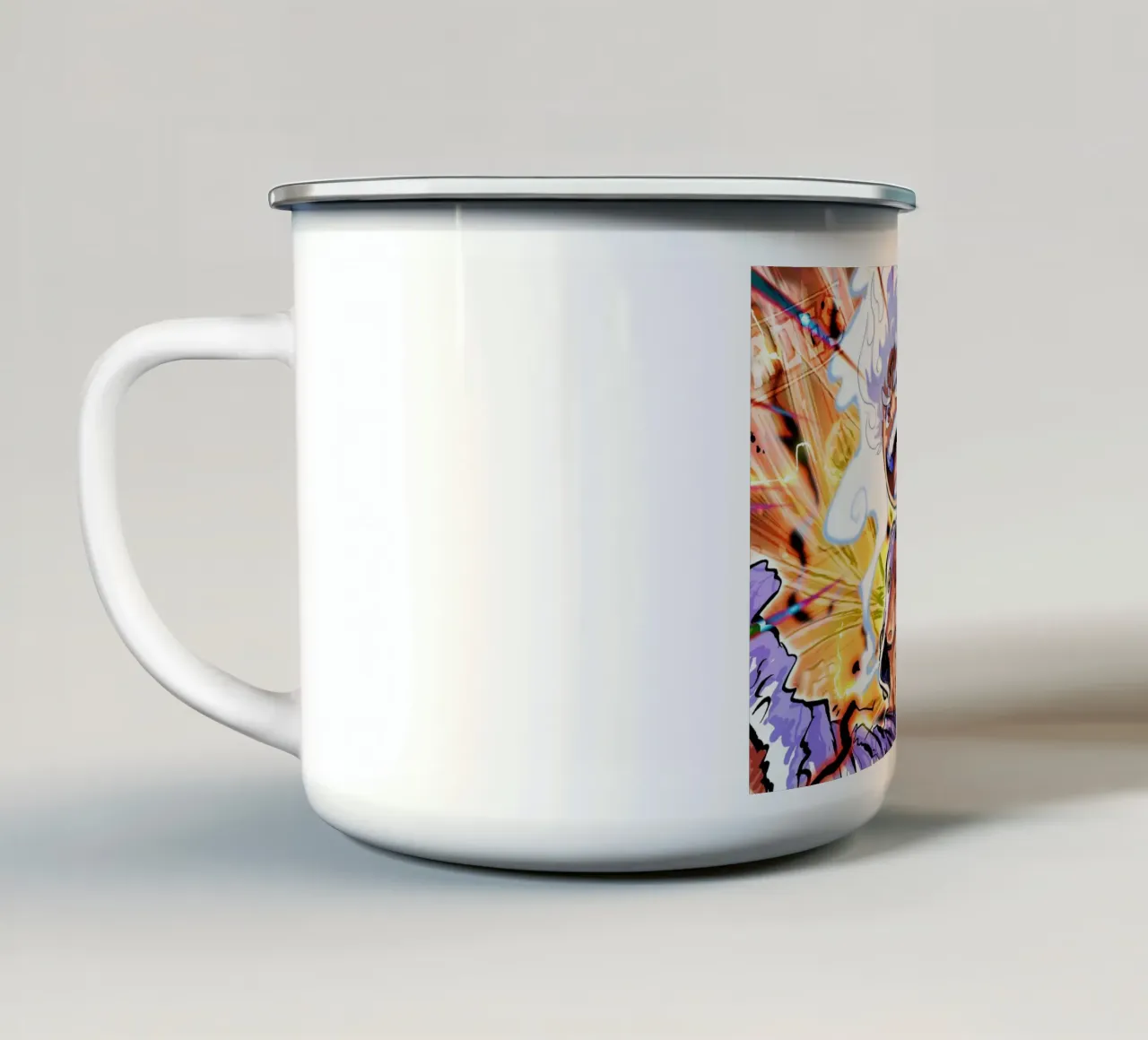Monkey D Luffy gear five tazza in smalto da Musadad Shop