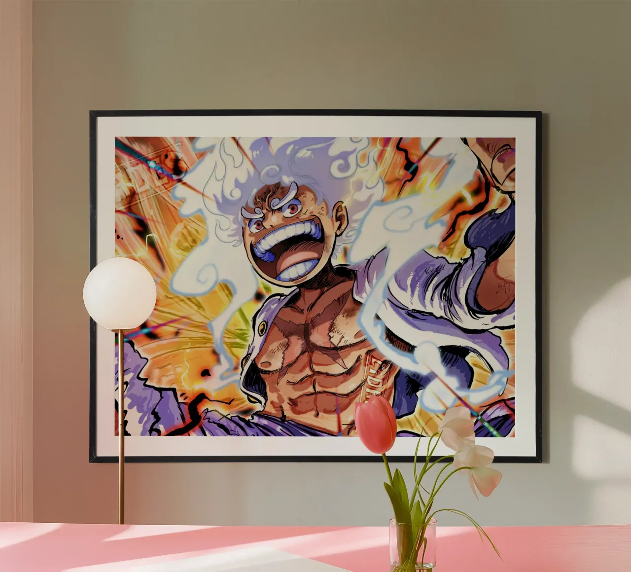 Monkey D Luffy gear five carta hahnemühle da Musadad Shop