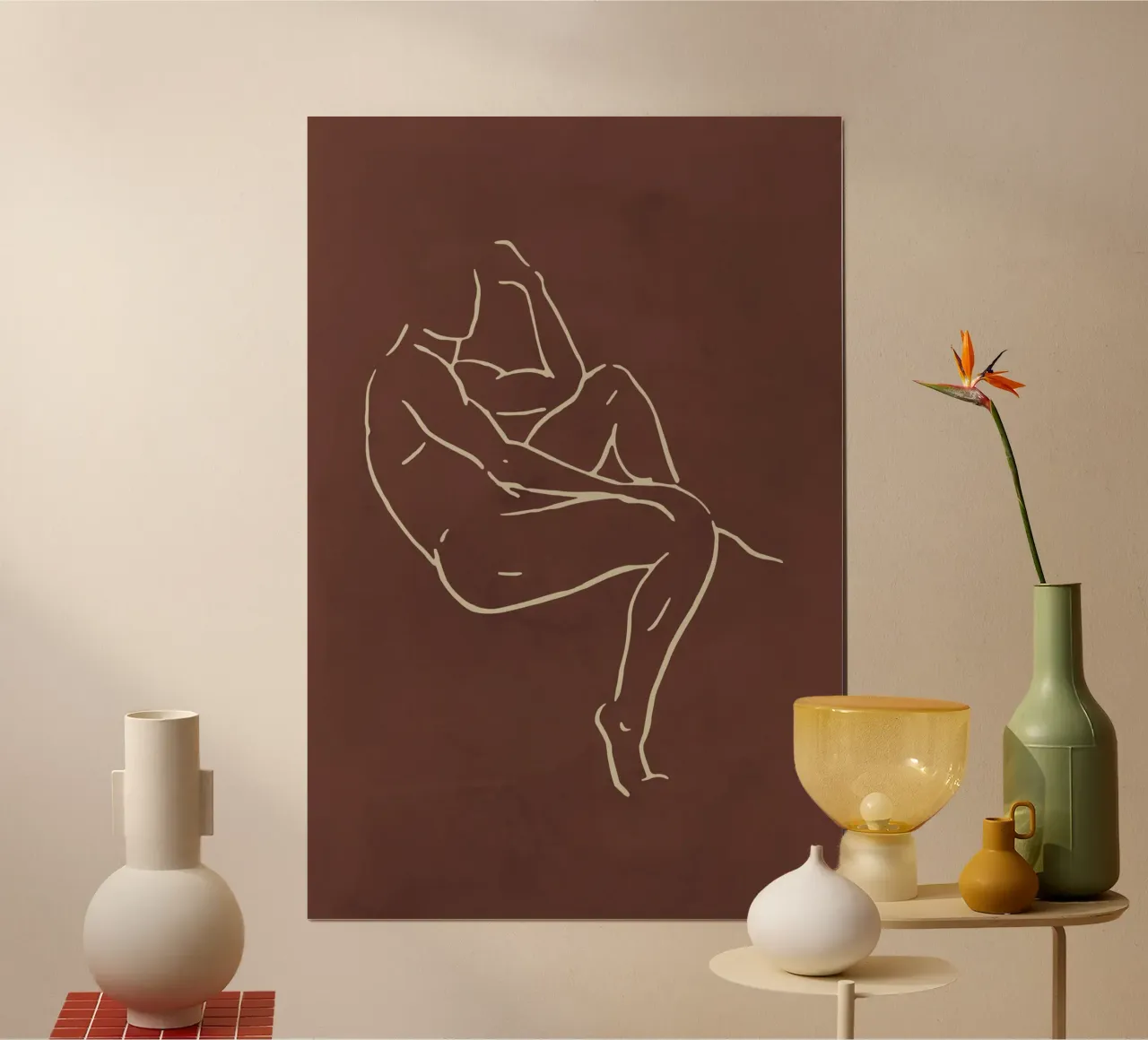 Body sketch Nº 2 Chocolate hahnemühle by NouveauPrints
